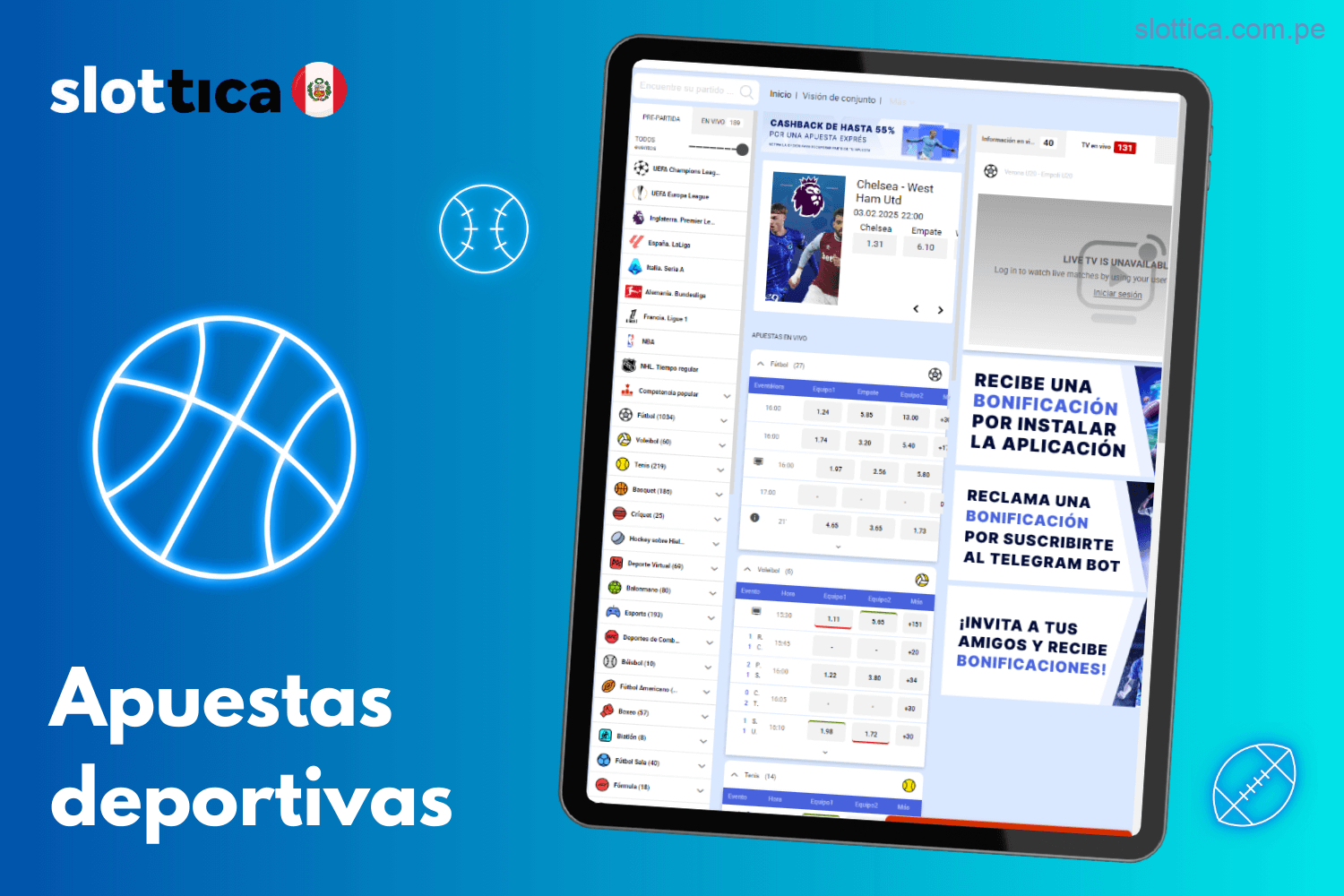 Apuestas deportivas en Slottica para jugadores peruanos