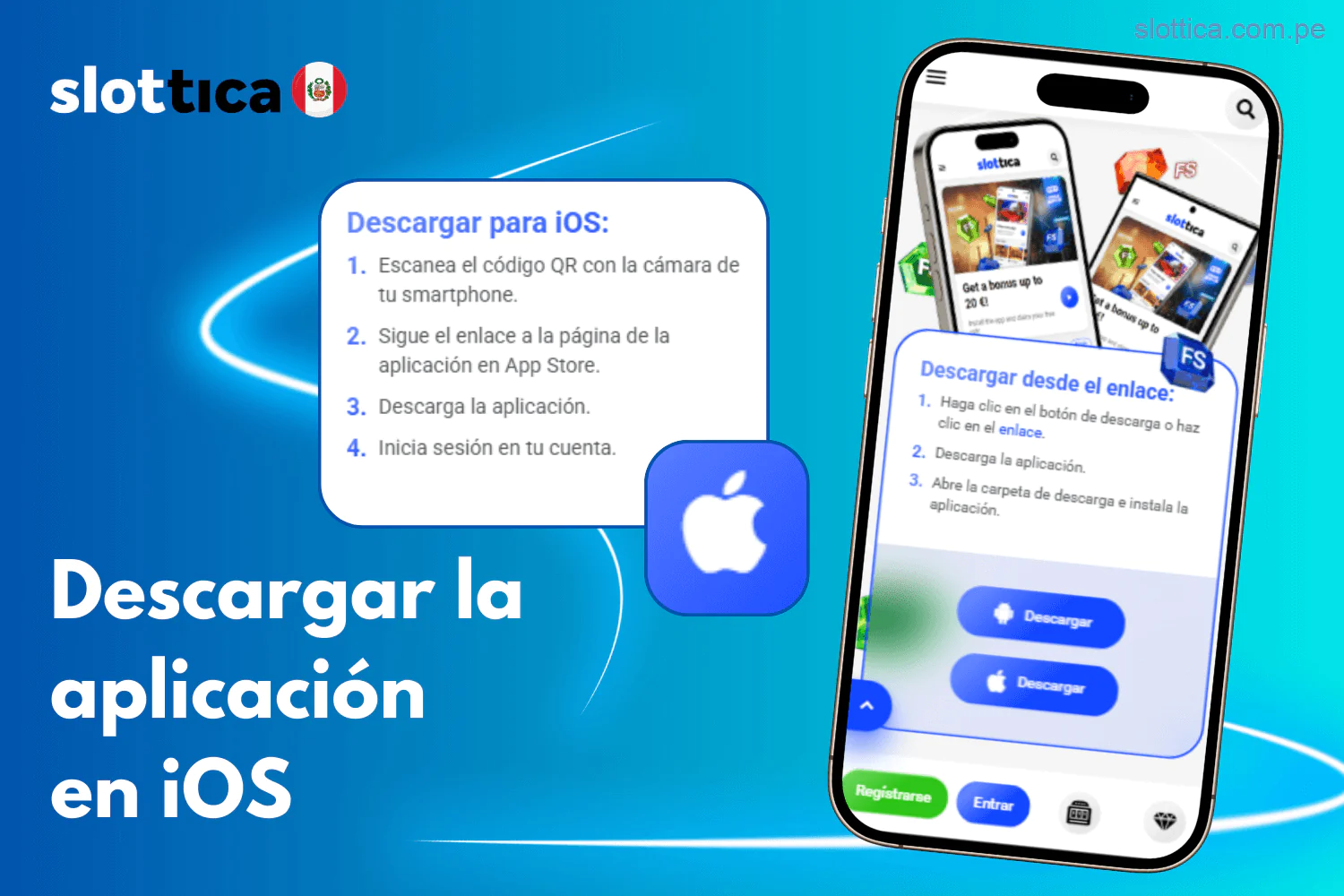 Guía para instalar la aplicación de Slottica en iOS en Perú