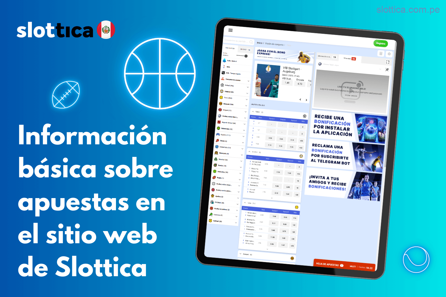 Datos esenciales sobre las apuestas deportivas en el sitio oficial de Slottica Perú