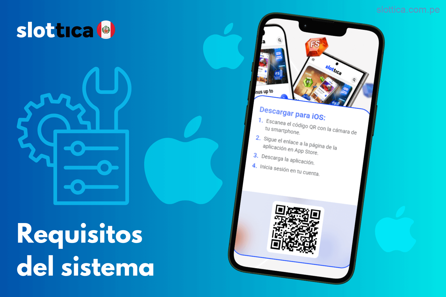 Especificaciones técnicas para instalar Slottica en iOS en Perú