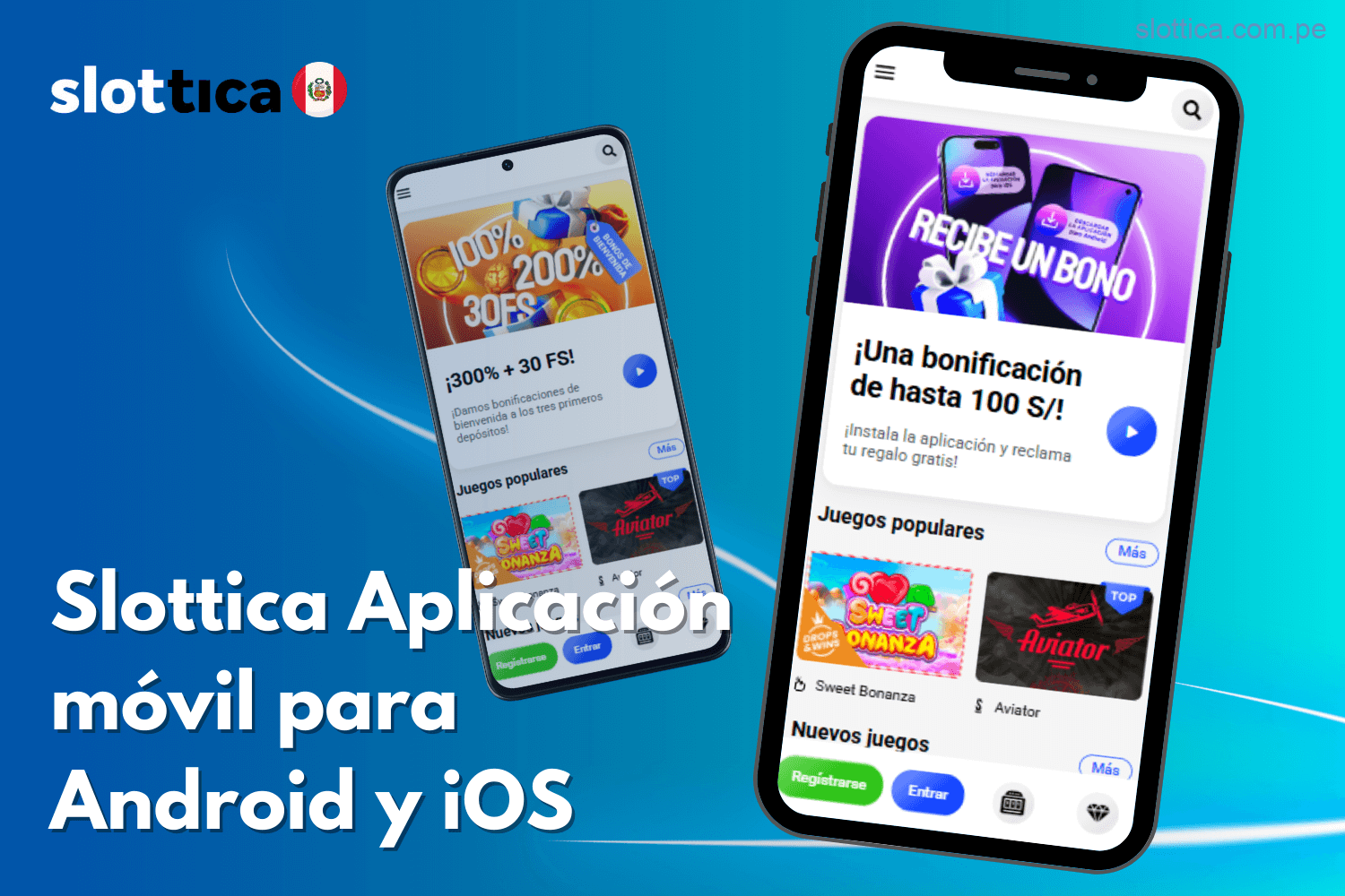 Aplicación móvil de Slottica para Android e iOS en Perú