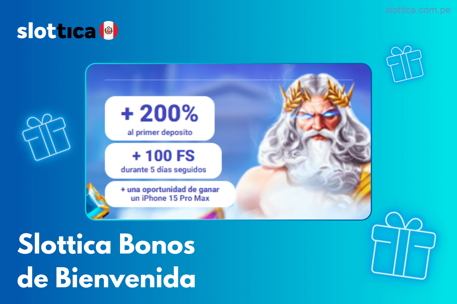 Bonos de bienvenida disponibles en Slottica para jugadores peruanos